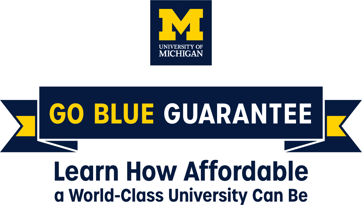 Affordability, secondary horizontal logo - University of Michigan